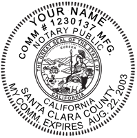 California Notary Stamp - Round