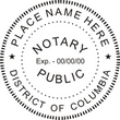 District of Columbia (DC) Round Notary Stamp