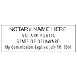 DE-NOT-1 - Delaware Notary Stamp