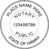 Hawaii Round Notary Stamp
