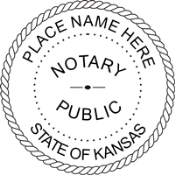 Kansas Round Notary Stamp
