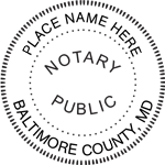 MD-NOT-RND - Maryland Round Notary Stamp
