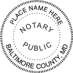 Maryland Round Notary Stamp