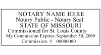 MO-NOT-1 - Missouri Notary Stamp with ID Number