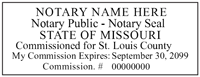 Missouri Notary Stamp with ID Number