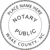 North Carolina Round Notary Stamp