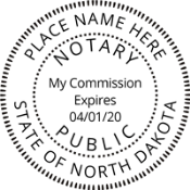 North Dakota Round Notary Stamp