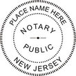 NJ-NOT-RND - New Jersey Round Notary Stamp