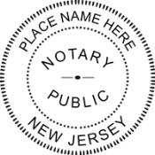 New Jersey Round Notary Stamp