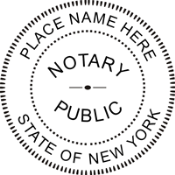 New York Round Notary Stamp