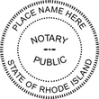RI-NOT-RND - Rhode Island Round Notary Stamp