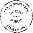 UT-NOT-RND - Utah Round Notary Stamp