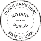 Utah Round Notary Stamp
