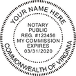 VA-NOT-RND - Virginia Round Notary Stamp