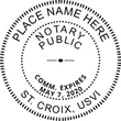 VI-NOT-RND - U.S Virgin Islands Round Notary Stamp