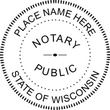 WI-NOT-RND - Wisconsin Round Notary Stamp