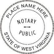 West Virginia Round Notary Stamp